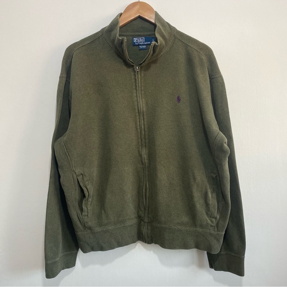 Polo Ralph Lauren Other - Vintage Polo Ralph Lauren Mens Green Full Zip Sweatshirt XL.